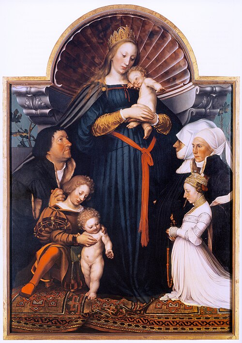 Darmstadt Madonna, 1526, Hans Holbein the Younger