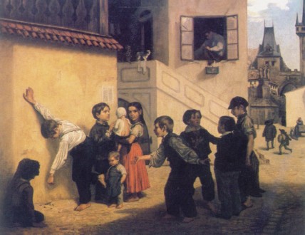 Children Playing at Kampa (Children at Kampa, Prague Urchins), 1854, Soběslav Pinkas
