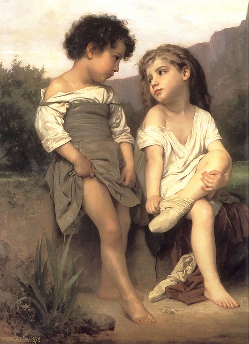 Au Bord du Ruisseau, 1879, William Bouguereau