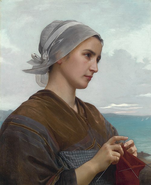 Tricoteuse Bretonne, 1871, William Bouguereau