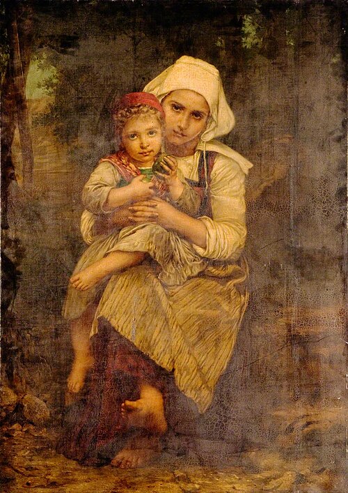 Frère et sœur bretons (Breton Brother and Sister), , William Bouguereau