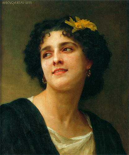 Portrait of a brunette., 1898, William Bouguereau