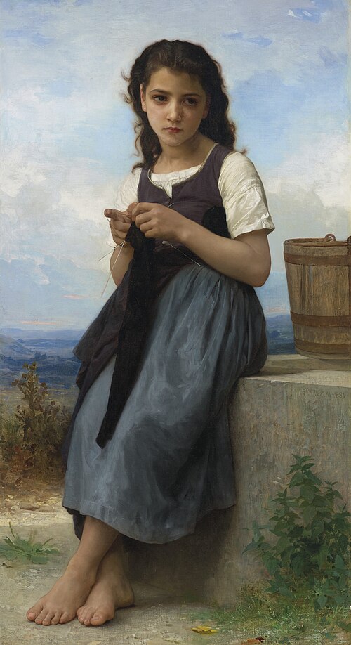Tricoteuse, , William Bouguereau