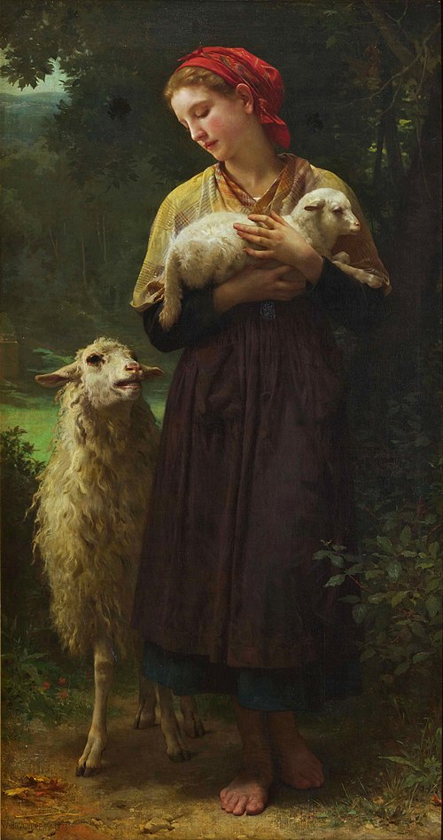 L'agneau nouveau-né, 1873, William Bouguereau