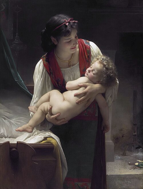 Berceuse (Le coucher), 1873, William Bouguereau