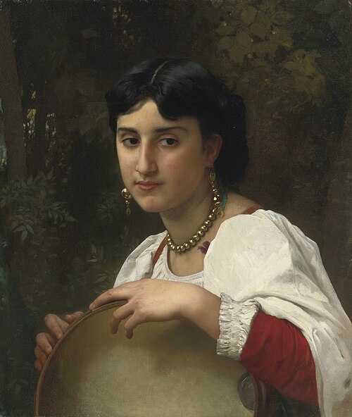 Italienne au tambourin, 1869, William Bouguereau