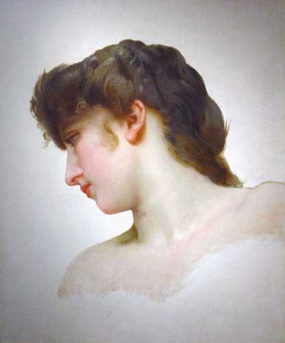 Etude de tete de Femme Blonde profil, 1898, William Bouguereau