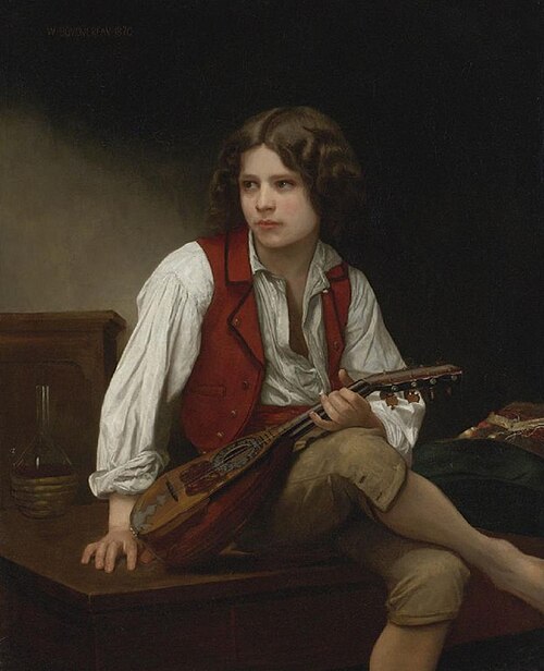 Italien à la mandoline, 1870, William Bouguereau