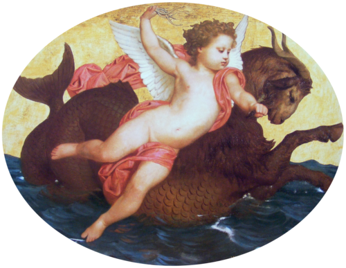 Putto sur un monstre marin, 1857, William Bouguereau