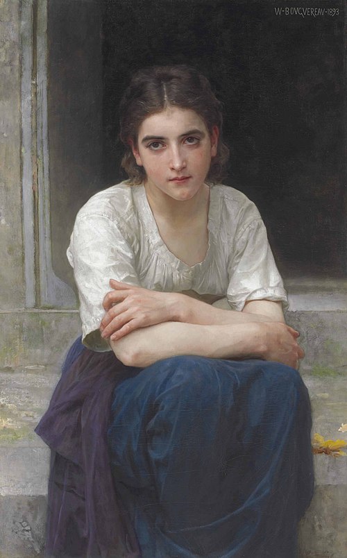 Rêverie sur le Seuil, 1893, William Bouguereau