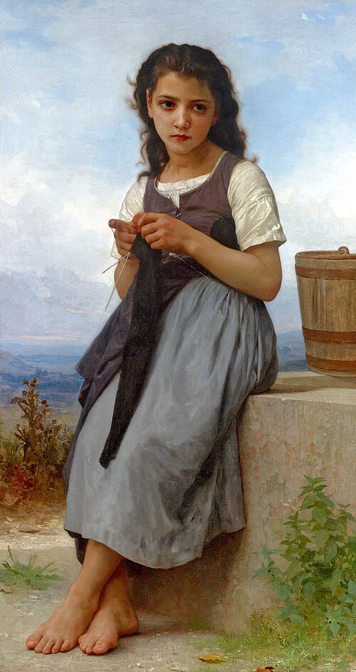 La tricoteuse, 1884, William Bouguereau