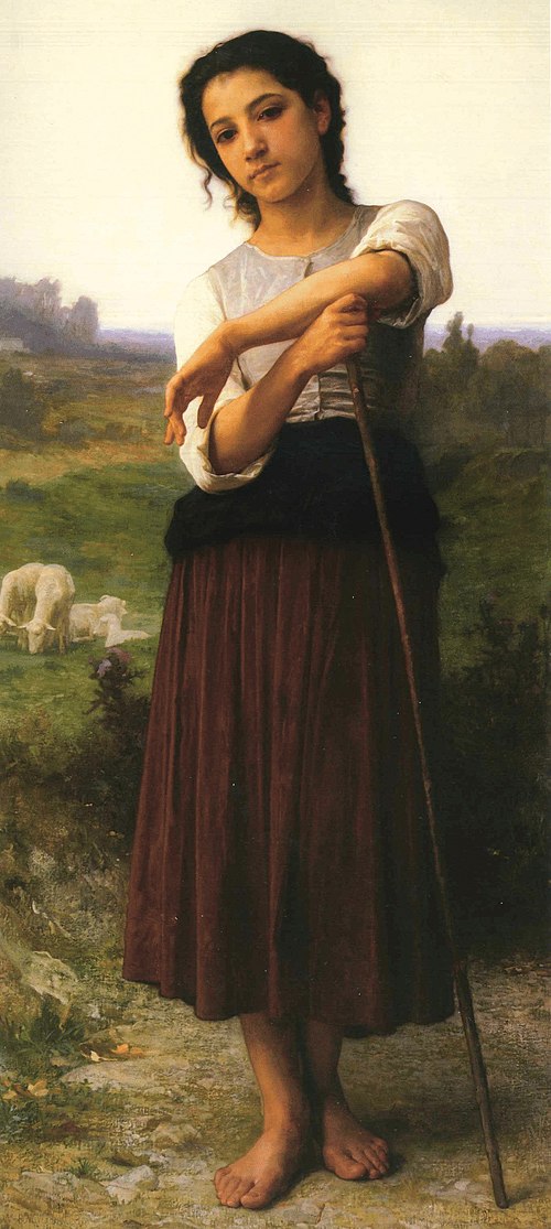 Jeune Bergère debout, 1887, William Bouguereau