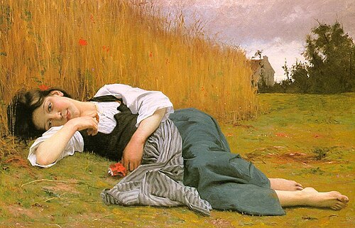 Repos dans les récoltes, 1865, William Bouguereau