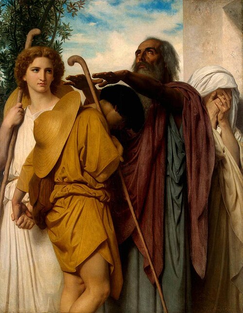 Les adieux de Tobie à son père, 1860, William Bouguereau