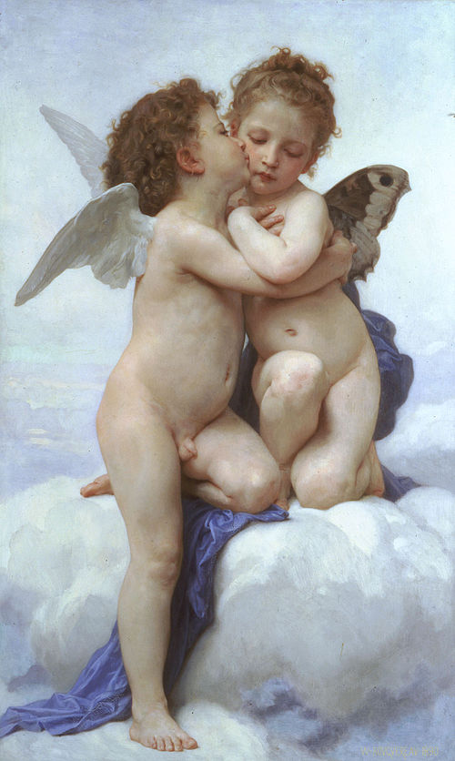 Amour et Psyché, enfants, 1890, William Bouguereau