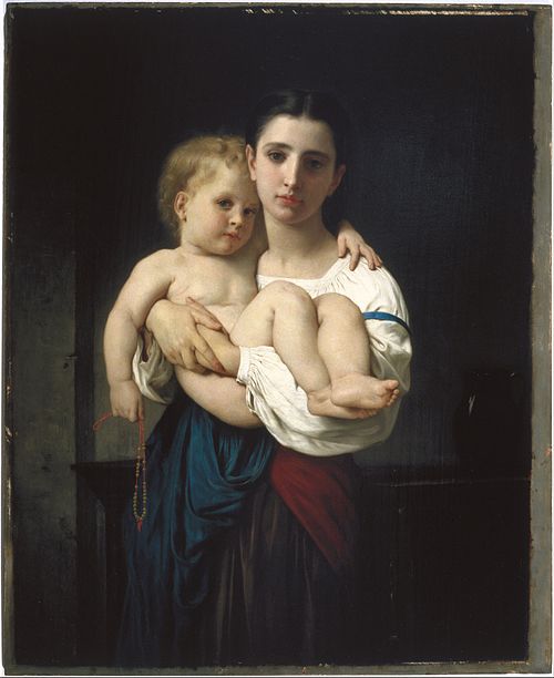 The Elder Sister, reduction (La soeur aînée, réduction), 1864, William Bouguereau