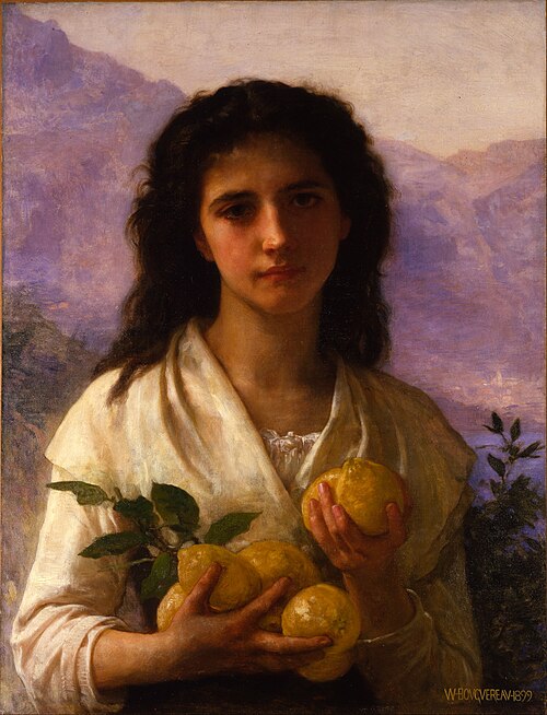 Girl Holding Lemons, 1899, William Bouguereau