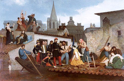 Napoléon III visitant les innondations de Tarascon, 1856, William Bouguereau