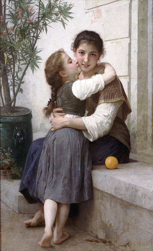 Câlinerie, 1890, William Bouguereau