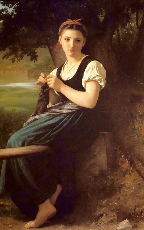 La Tricoteuse, 1869, William Bouguereau