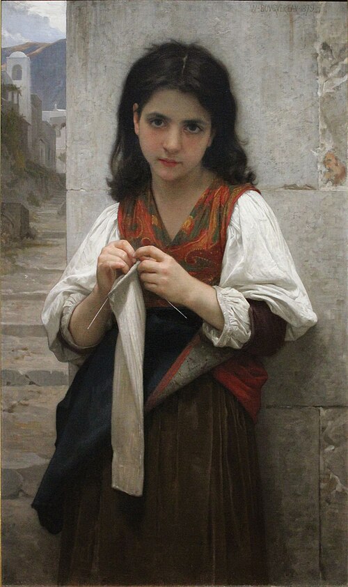 Tricoteuse, 1879, William Bouguereau