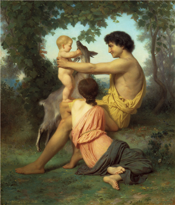 Idyll: Family from Antiquity/Arcadia, 1860, William Bouguereau
