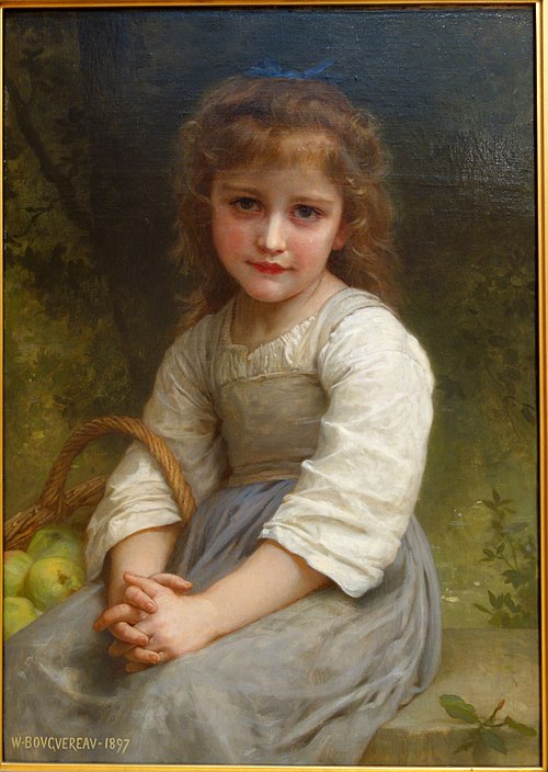Little Girl with Basket of Apples, 1897, William Bouguereau