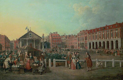 Covent Garden Market and St Paul's Church, London, 1737, Balthasar Nebot