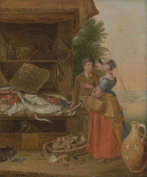 Fishmonger's stall, 1737, Balthasar Nebot