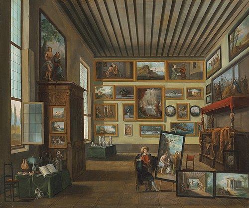 A collector's cabinet, , Giuseppe Bernardino Bison