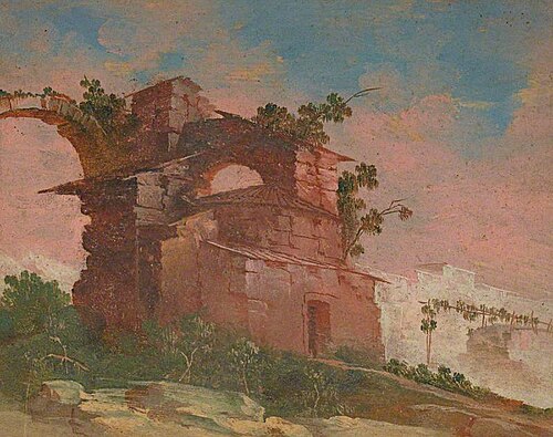 Landscape Capriccio with Ruined Buildings, 1800, Giuseppe Bernardino Bison