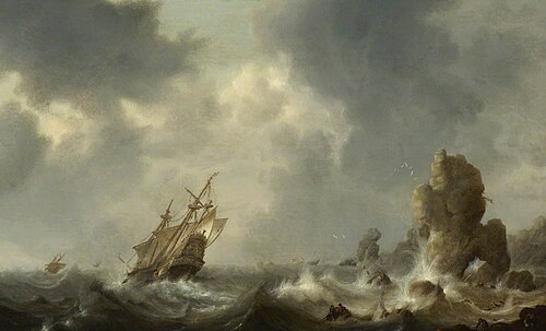 Ships Wrecked on a Rocky Coast, , Hendrick Staets