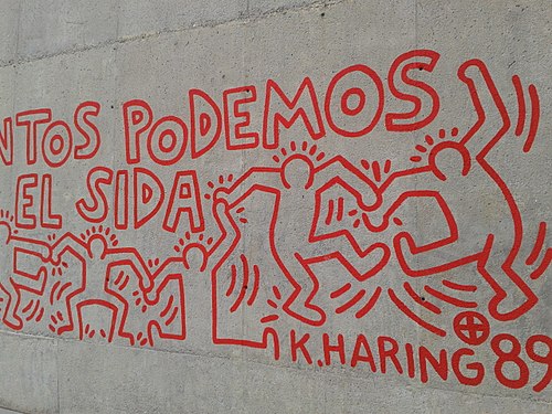 Together we can stop AIDS, 1989, Keith Haring