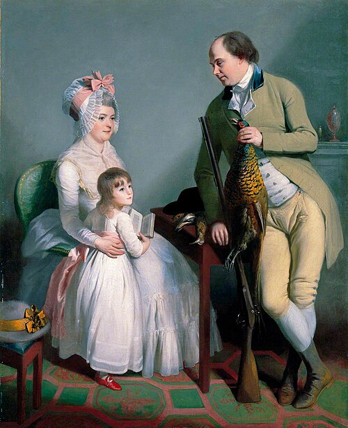 Mr and Mrs John Custance of Norwich and Their Daughter Frances, 1786, William Beechey