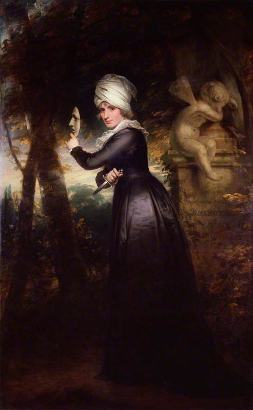 Sarah Siddons (née Kemble) ('Mrs Siddons with the Emblems of Tragedy'), 1793, William Beechey