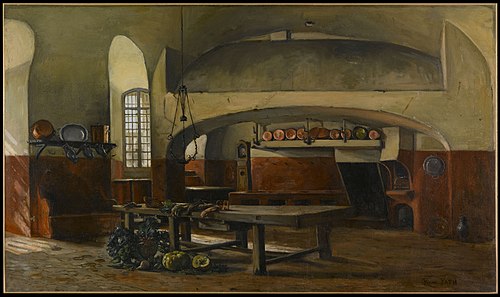 Les cuisines du château de Maisons, 1801, René Maurice Fath
