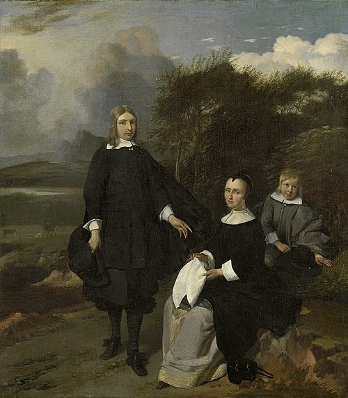 Family group in a landscape, 1650, Barend Graat