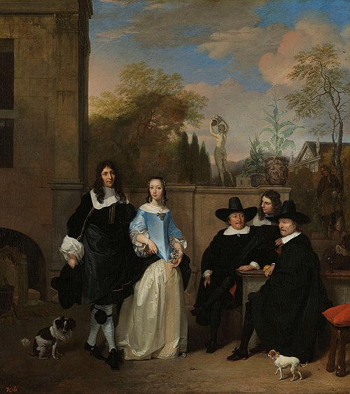 Company in a garden, 1661, Barend Graat
