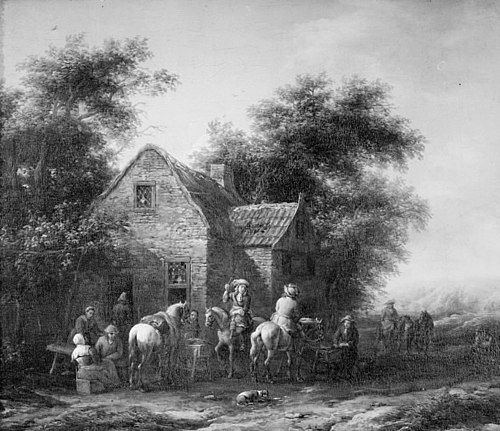 Horsemen by an Inn, 1671, Barent Gael
