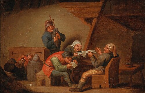 Singing peasants, 1650, Bartholomeus Molenaer