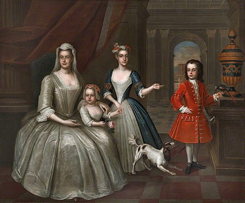 A Conversation Piece of the Lomax Family, 1725, Bartholomew Dandridge