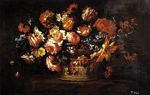 Basket of Flowers, 1675, Bartolomé Pérez