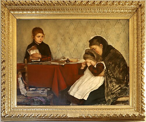 The elder sister (Daughter's love), 1887, Enrico Pestellini