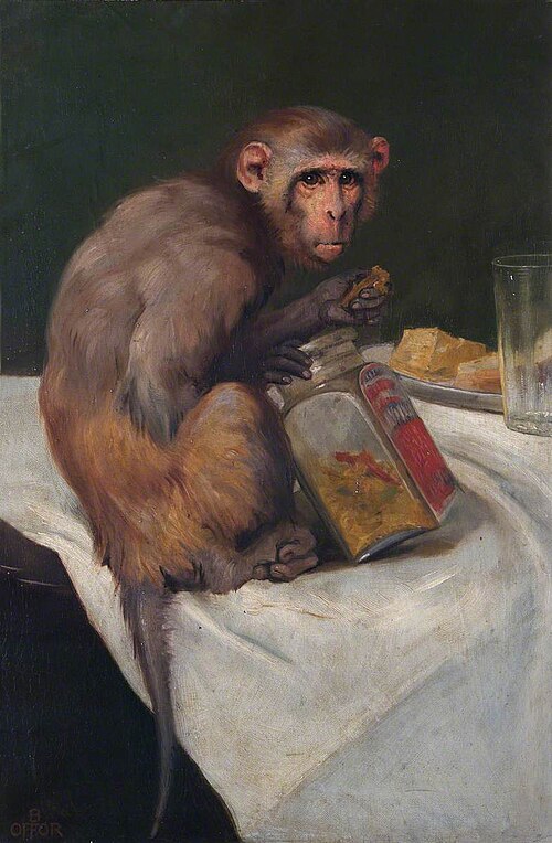 Monkey and a Jar, 1910, Beatrice Offor