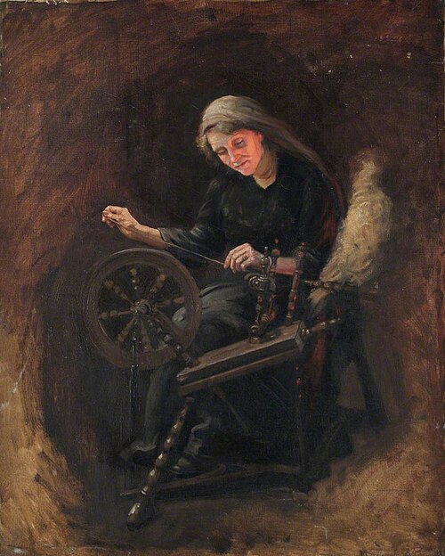 Woman at a Spinning Wheel, , Beatrice Offor