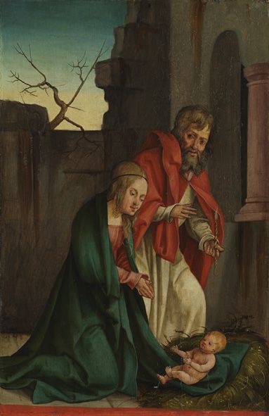 Flügel eines Altares: Geburt Christi, , Hans von Kulmbach