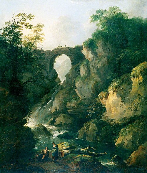 Welsh Landscape with a Bridge, 1803, Benjamin, the younger Barker