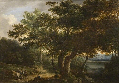 A Road near a Lake, 1821, Benjamin, the younger Barker