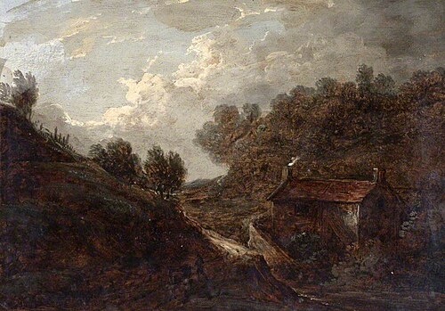 Landscape with a Cottage and a Stream, , Benjamin, the younger Barker