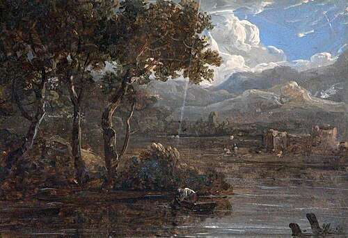 River Landscape with Ruined Castle, , Benjamin, the younger Barker